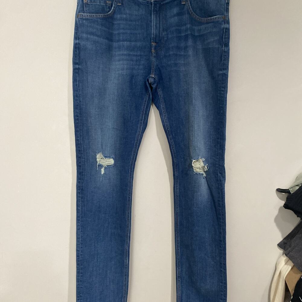 7 For all mankind Paxtyn Jeans Mens 36x34 denim blue distressed straight y2k